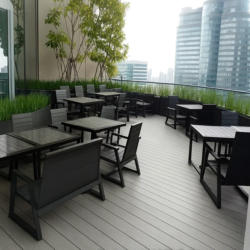 Outdoor WPC Flooring in Restaurants