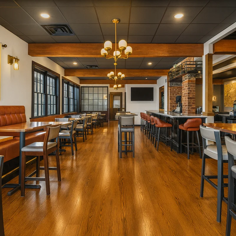 Teak Wood Flooring in Restaurants