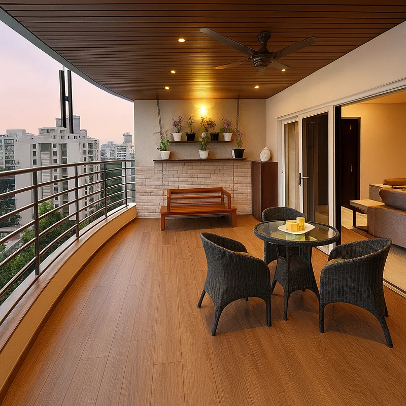 WPC Plank flooring in Balconies
