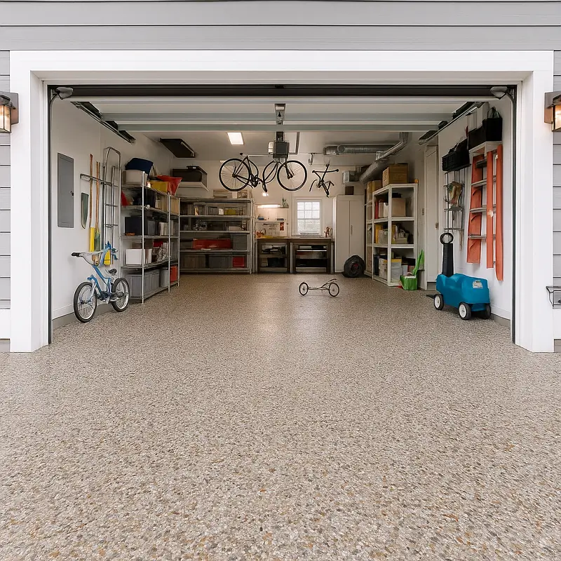 Flex Epoxy Flooring in Garage