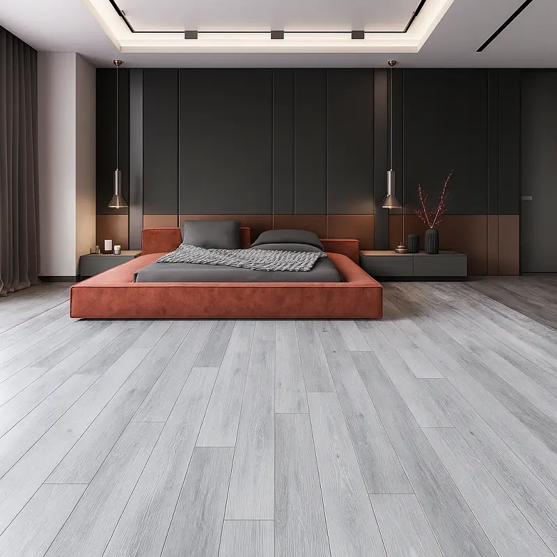 Solid Wood Flooring in Bedroom