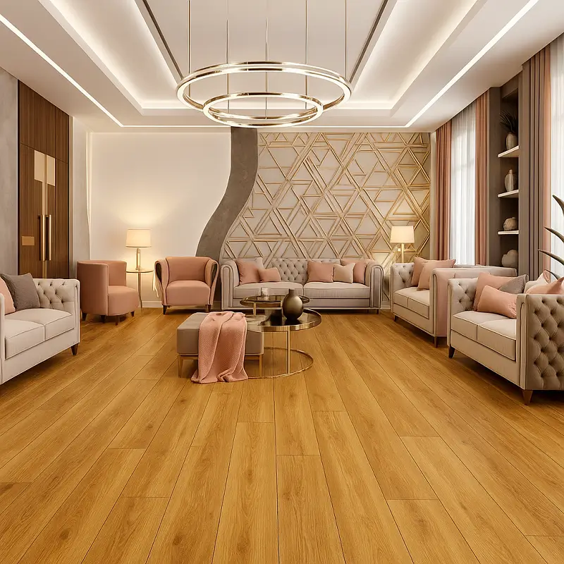 Solid Wood Flooring in Living Room