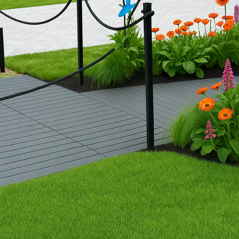 WPC Deck Flooring in Garden Pathways