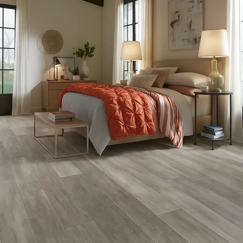 WPC Vinyl Flooring in Bedroom
