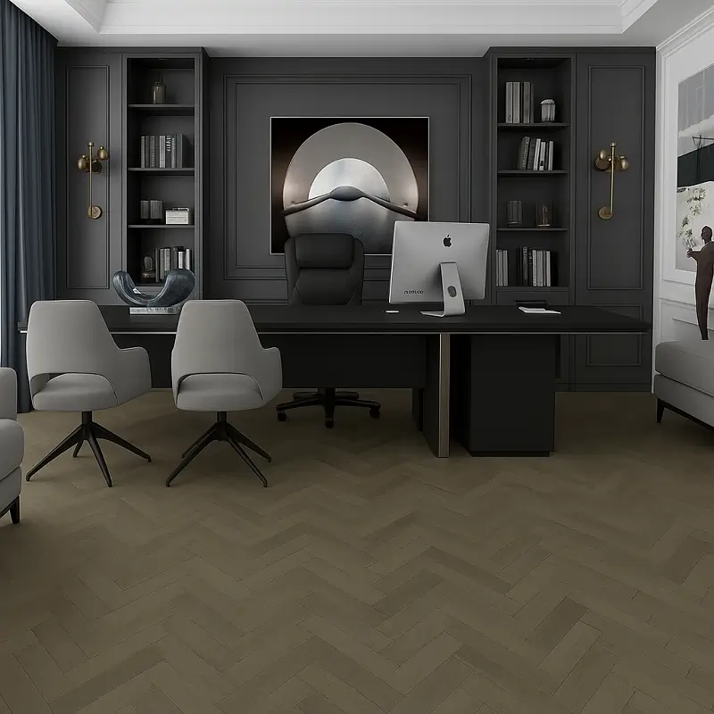 Chevron Flooring in Offices