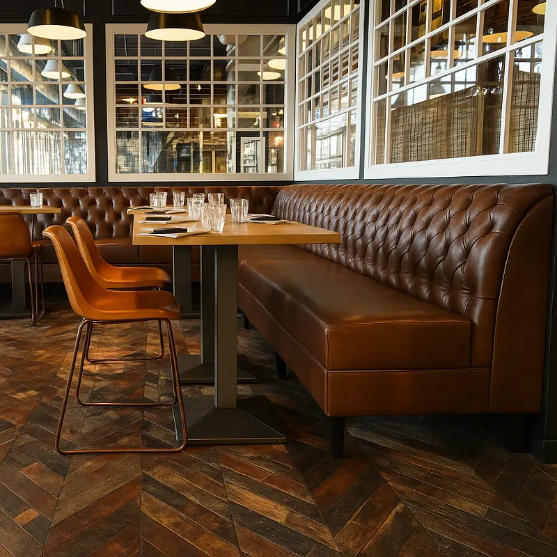Chevron Flooring in Restaurants