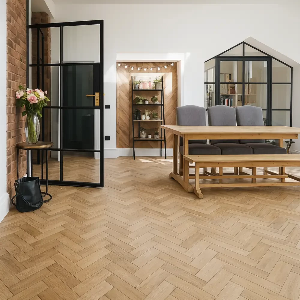 Residential Chevron Flooring